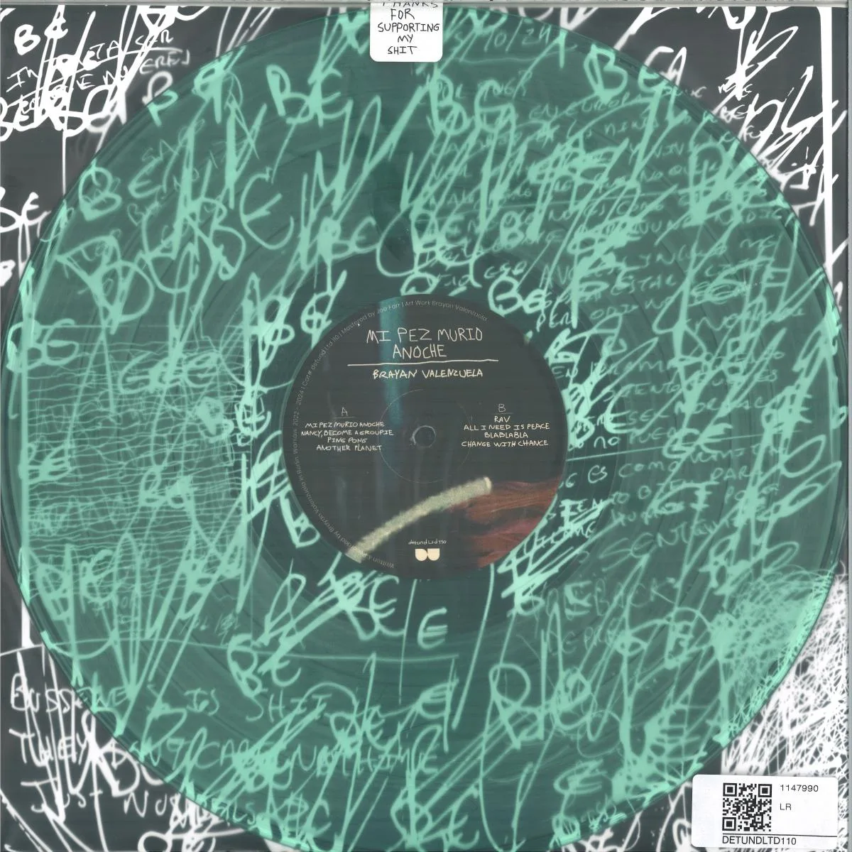 Back cover — Brayan Valenzuela — Mi Pez Murió Anoche