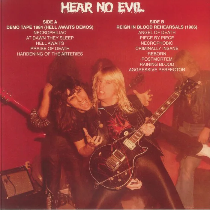 Обратная сторона обложки — SLAYER — Hear No Evil: Demos & Rehearsals