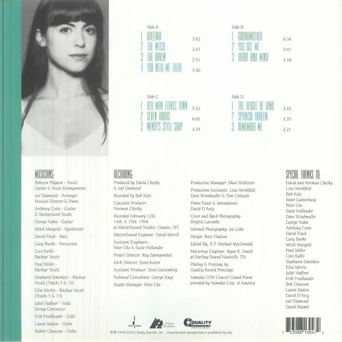 Обратная сторона обложки — Rebecca PIDGEON — The Raven (reissue)