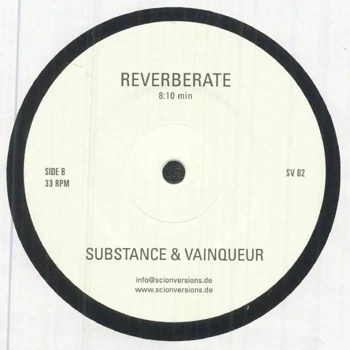 Back cover — SUBSTANCE / VAINQUEUR — Reverberation