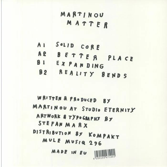 Обратная сторона обложки — MARTINOU — Matter