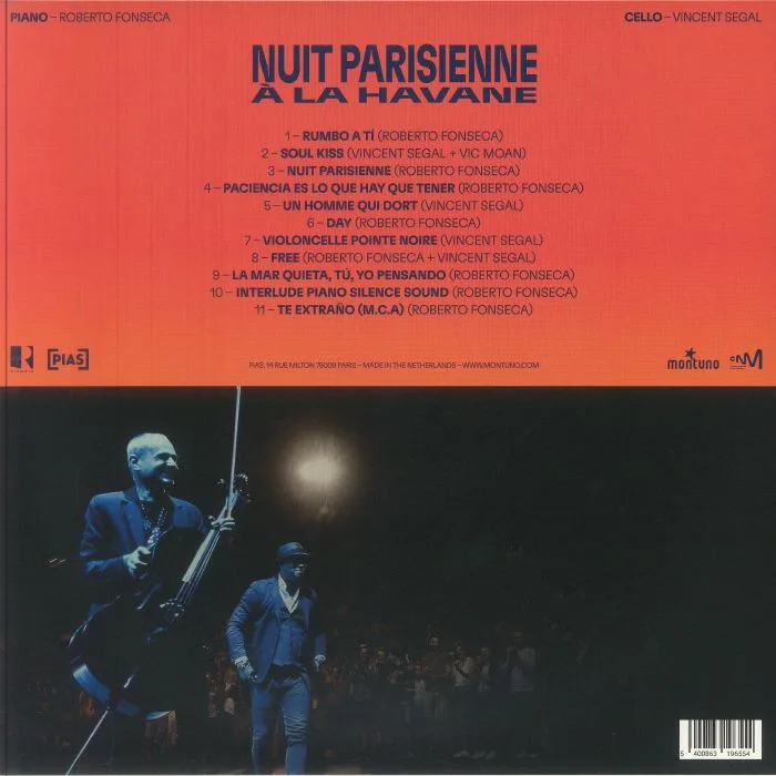 Back cover — Roberto FONSECA / VINCENT SEGAL — Nuit Parisienne A La Havane