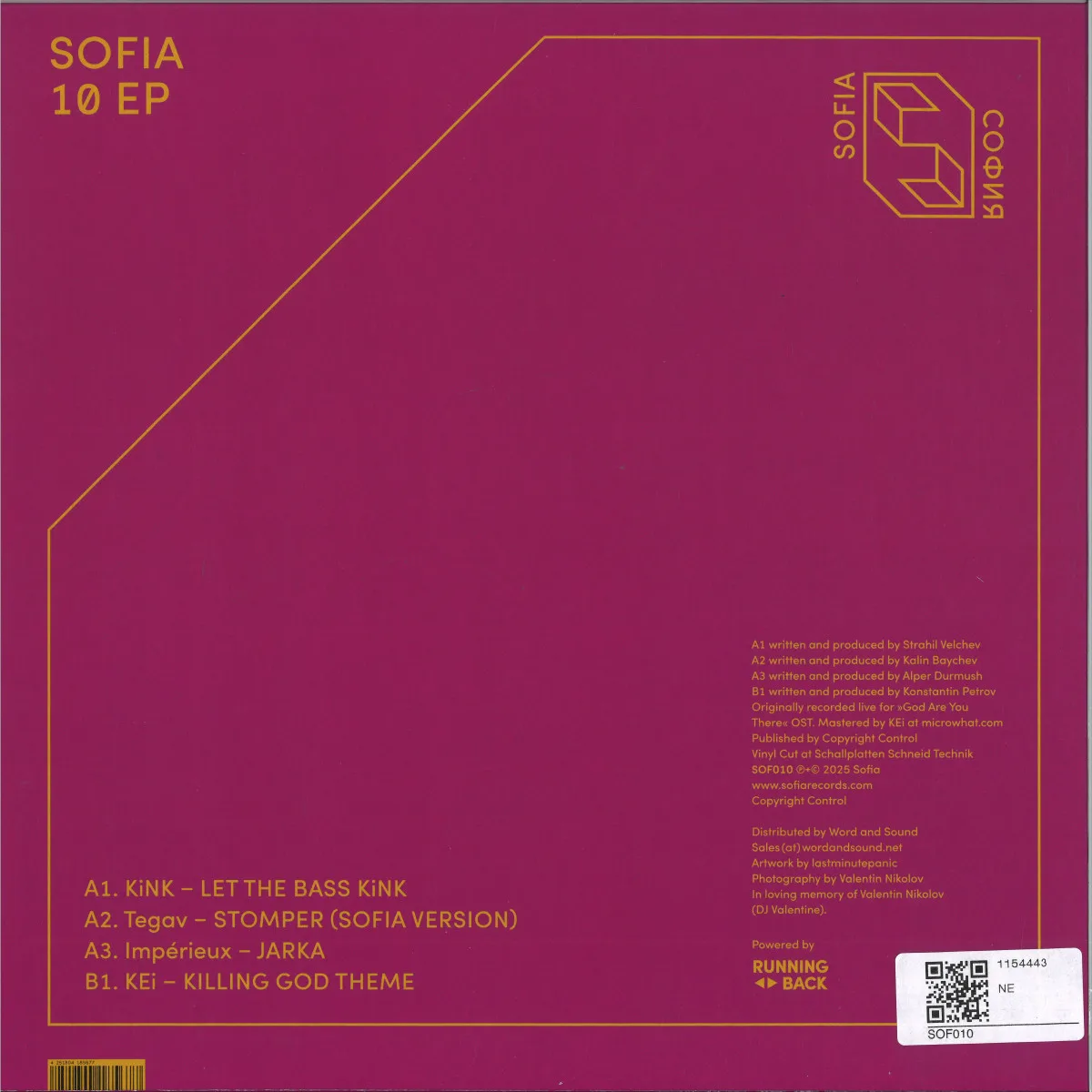 Back cover — Various — Sofia 10