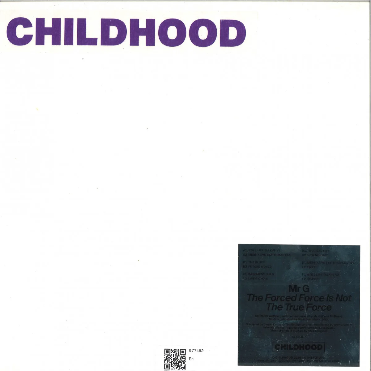 Back cover — Mr. G — The Forced Force Is Not The True Force 3x12"