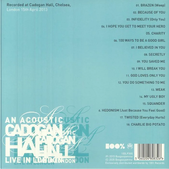 Back cover — SKUNK ANANSIE — An Acoustic Skunk Anansie: Live In London
