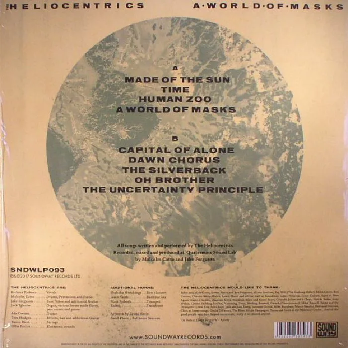 Обратная сторона обложки — The HELIOCENTRICS — A World Of Masks