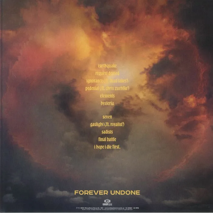 Back cover — LETTERS SENT HOME — Forever Undone