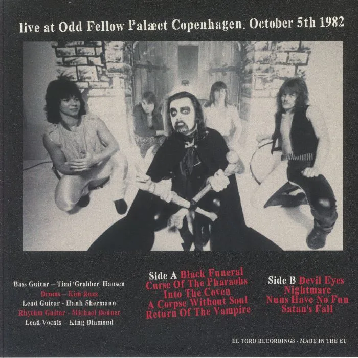 Обратная сторона обложки — MERCYFUL FATE — Raise Your Hands & Do The Sign: Live At Odd Fellow Palaeet Copenhagen October 5th 1982