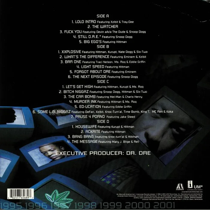 Back cover — DR DRE — 2001 (reissue)