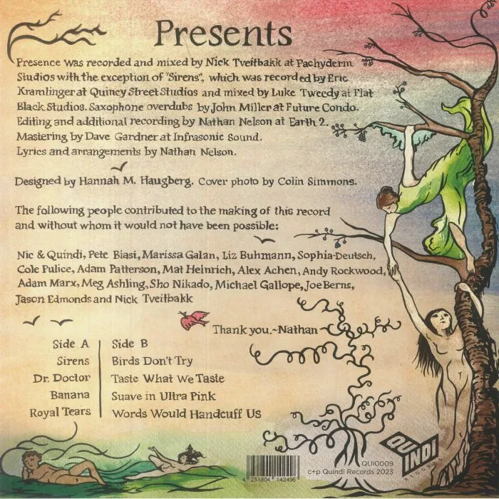 Back cover — AMERICAN CREAM BAND — Presents