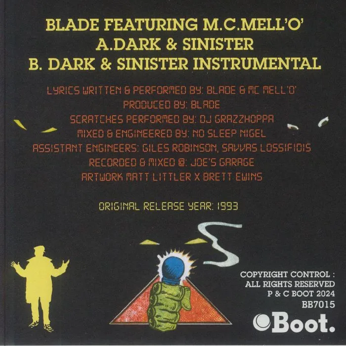 Обратная сторона обложки — BLADE feat MC MELL'O' — Dark & Sinister