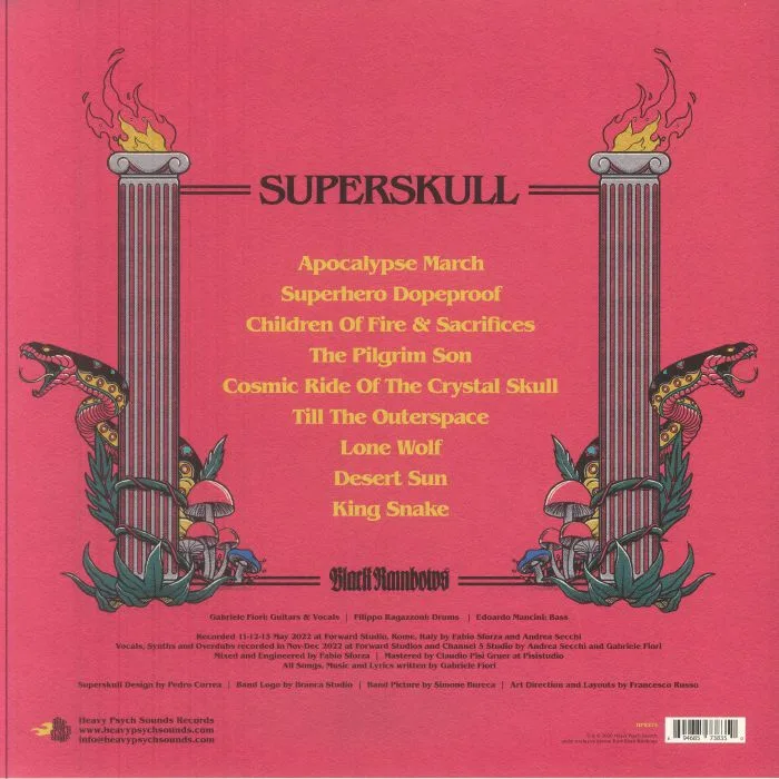 Обратная сторона обложки — BLACK RAINBOWS — Superskull