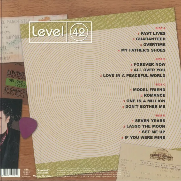 Обратная сторона обложки — LEVEL 42 — Past Lives: The Best Of The RCA Years
