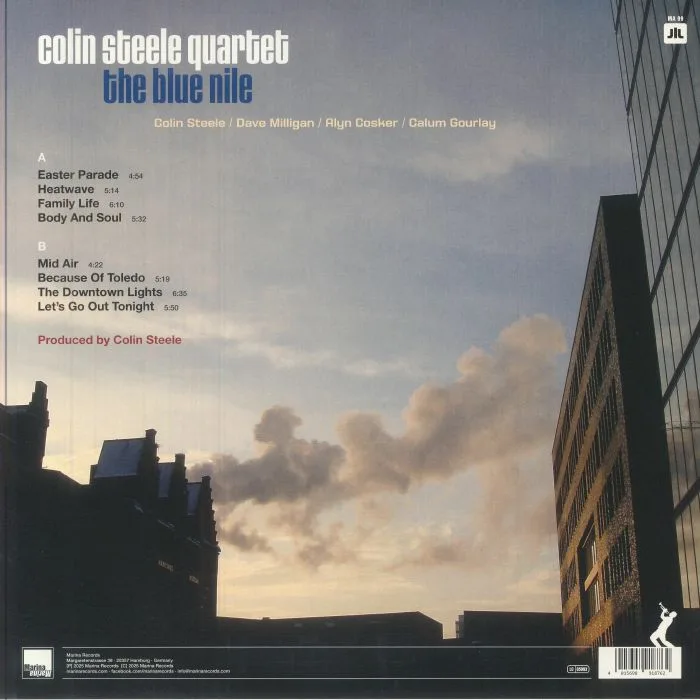 Обратная сторона обложки — COLIN STEELE QUARTET / THE BLUE NILE — The Blue Nile: Jazz Interpretations Of The Blue Nile Songbook