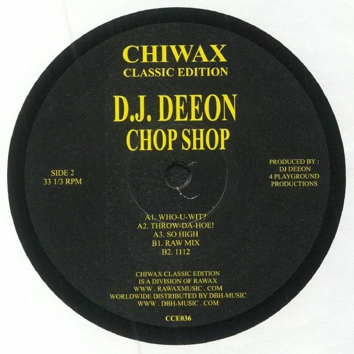 Обратная сторона обложки — DJ DEEON — Chop Shop