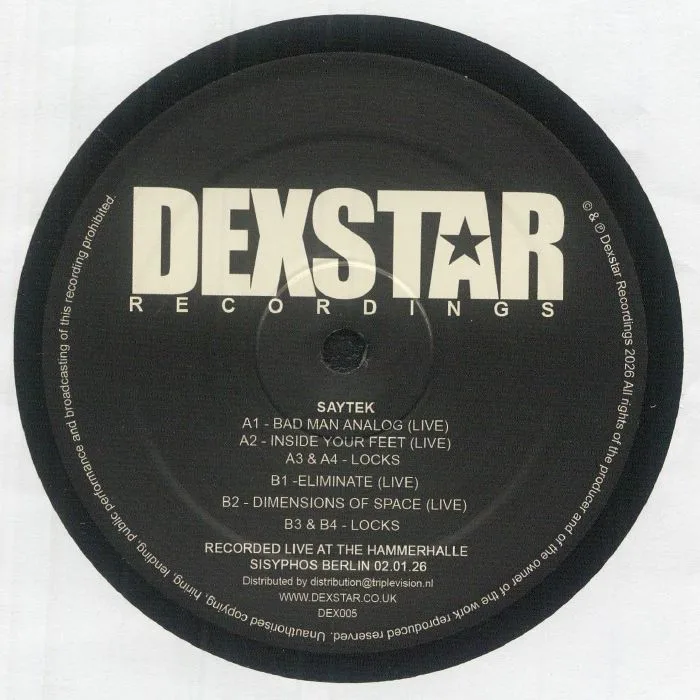 Back cover — SAYTEK — Live From The Hammerhalle
