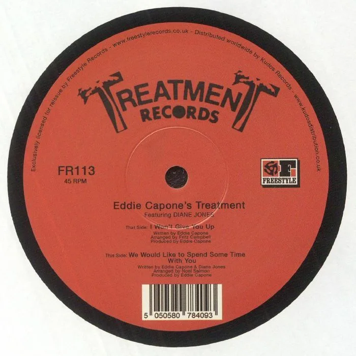 Back cover — EDDIE CAPONE'S TREATMENT — I Won't Give You Up (reissue)