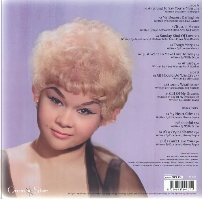 Обратная сторона обложки — Etta JAMES — At Last! (remastered)