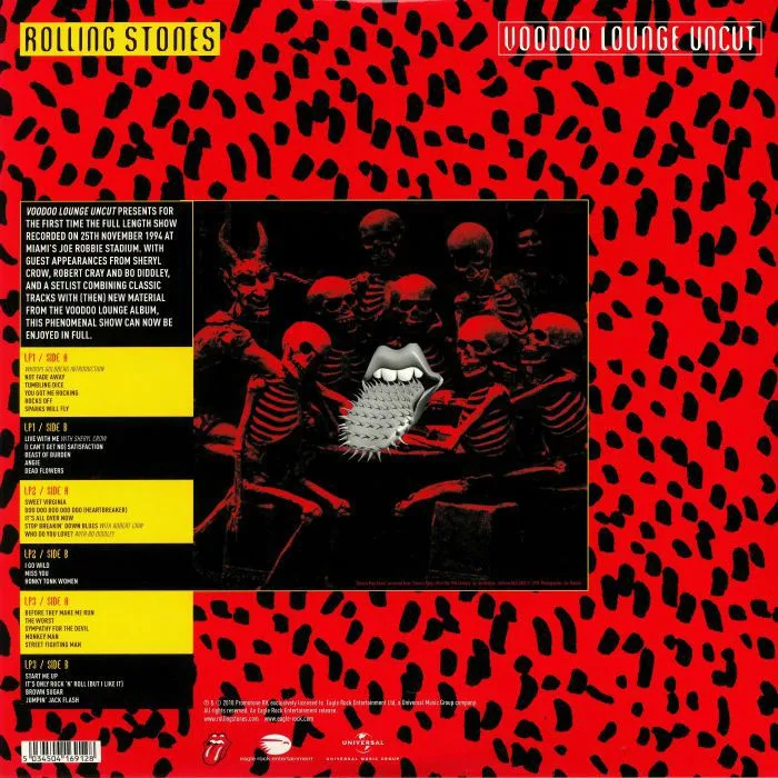 Back cover — The ROLLING STONES — Voodoo Lounge Uncut (B-STOCK)