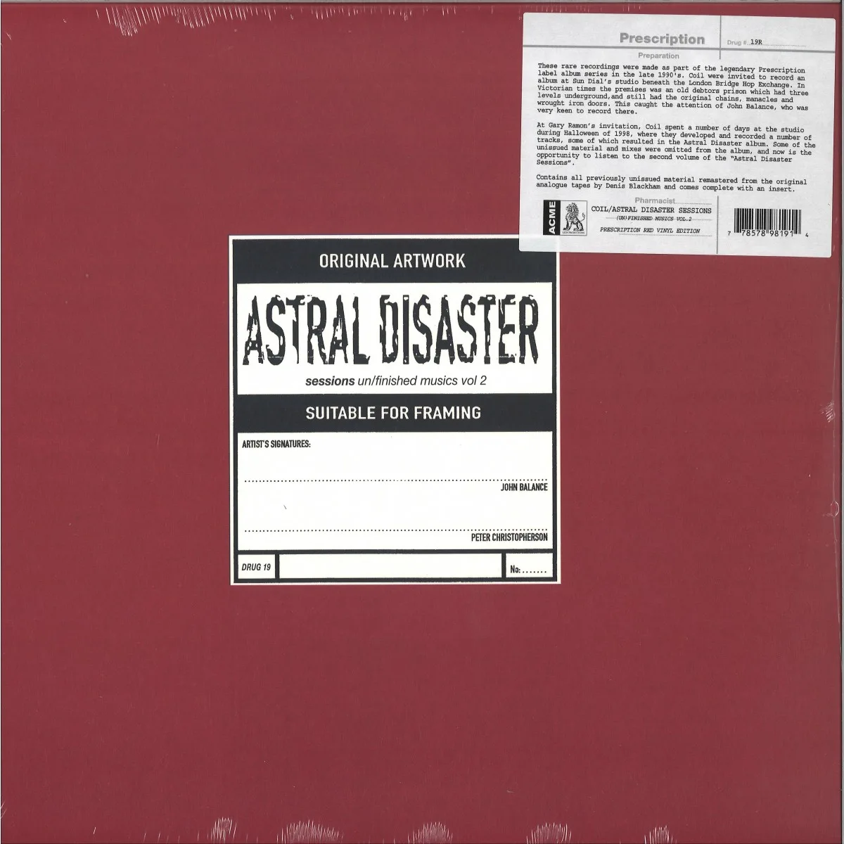 Coil — Astral Disaster Sessions Un / Finished Musics Vol. 2