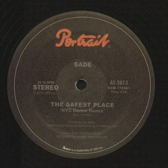 Лицевая сторона обложки — SADE — The Safest Place