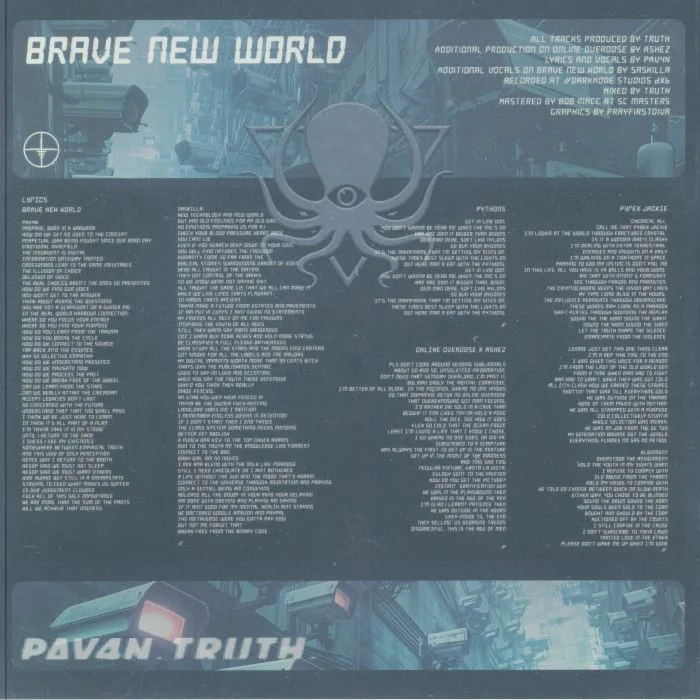Обратная сторона обложки — PAV4N / TRUTH — Brave New World EP