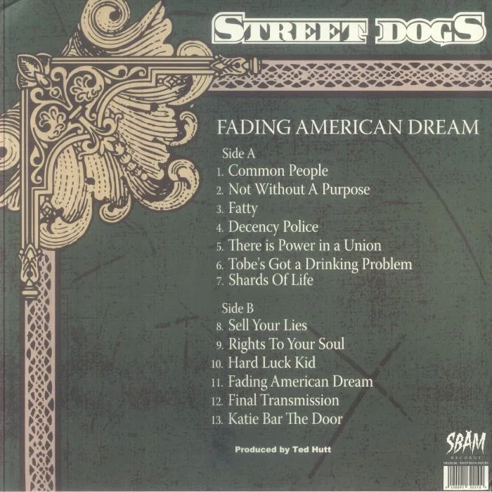 Обратная сторона обложки — STREET DOGS — Fading American Dream