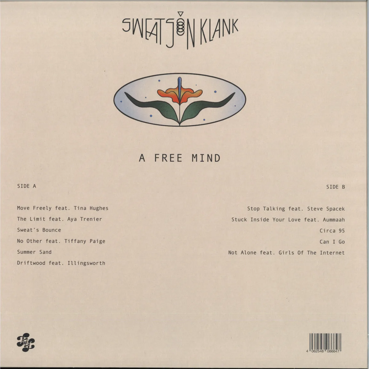 Обратная сторона обложки — Sweatson Klank — A Free Mind LP