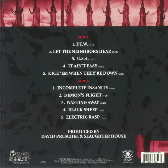 Back cover — SLAUGHTER HOUSE — Slaughter House (remastered)