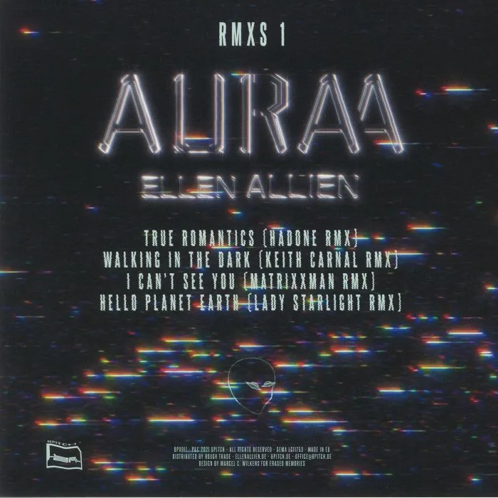 Back cover — ELLEN ALLIEN — Auraa Remixes 1