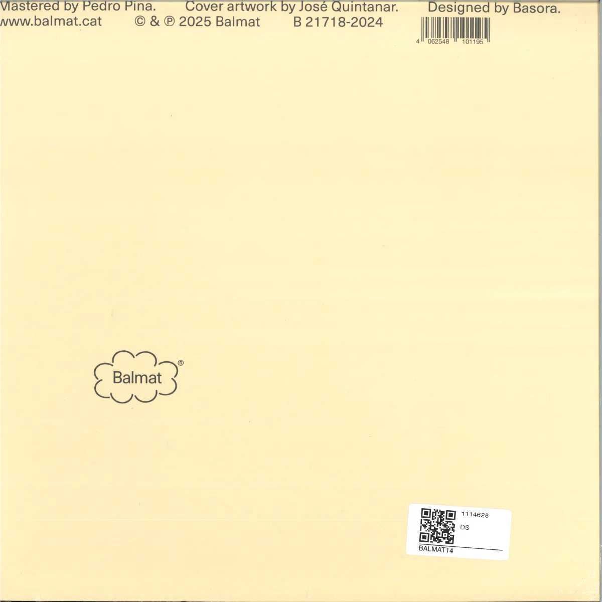 Back cover — Dovs — Psychic Geography LP