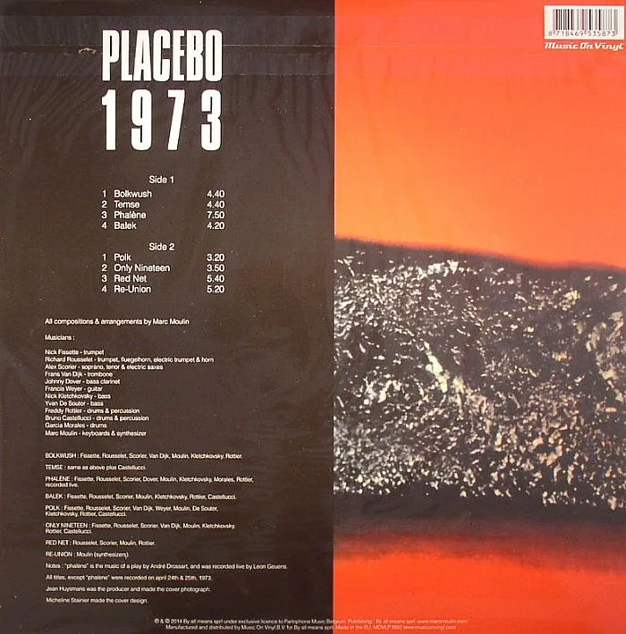 Обратная сторона обложки — PLACEBO — 1973 (remastered)