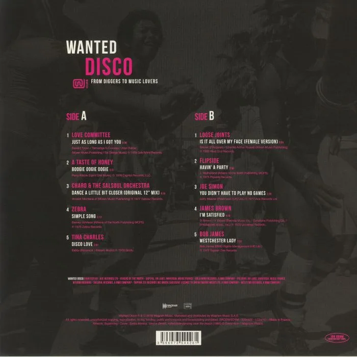 Обратная сторона обложки — VARIOUS — Wanted Disco (reissue)