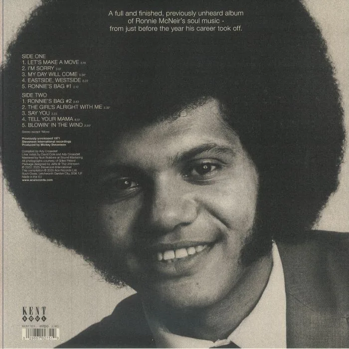 Back cover — Ronnie McNEIR — Makes A Move
