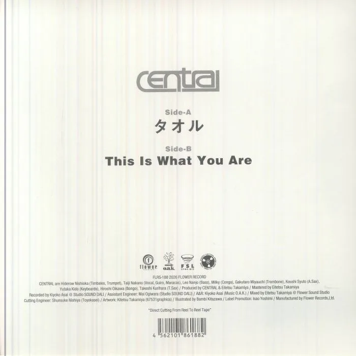 Back cover — CENTRAL — Towel