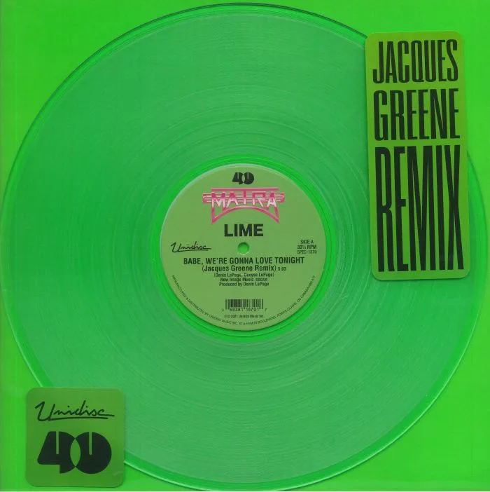 Front cover — LIME — Babe We're Gonna Love Tonight (Jacques Greene remix)
