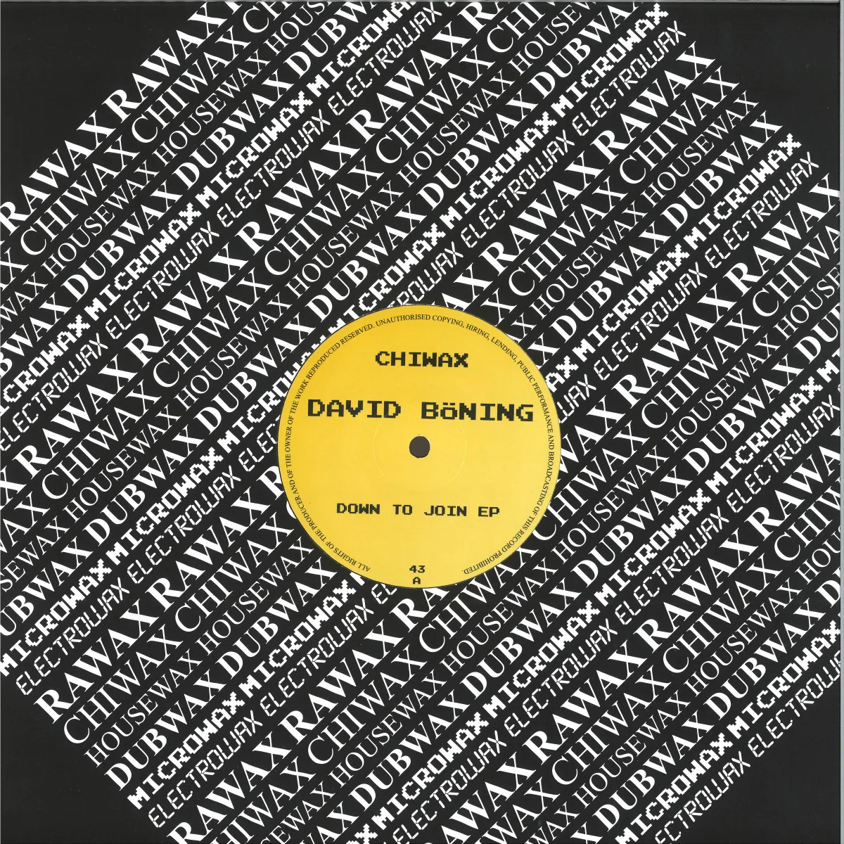 Лицевая сторона обложки — David Böning — Down To Join EP