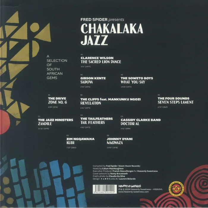 Back cover — Fred SPIDER / VARIOUS — Chakalaka Jazz