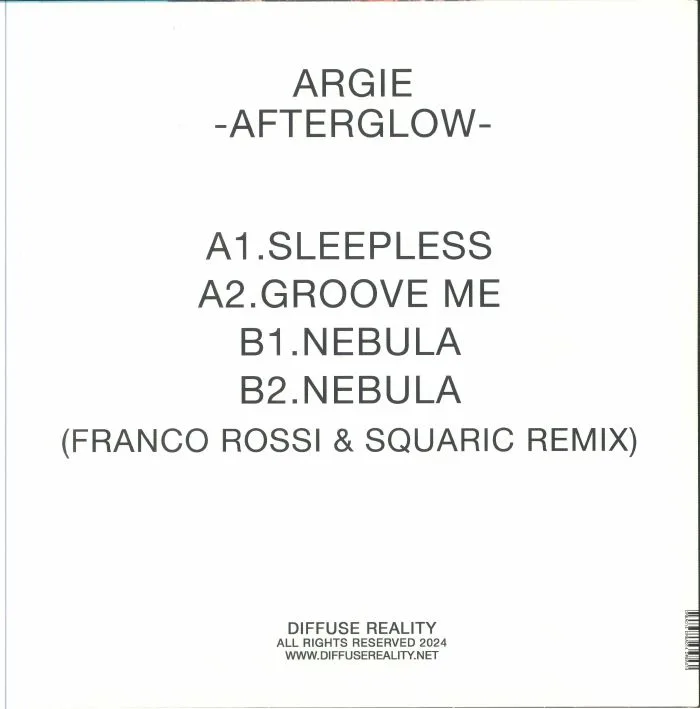 Обратная сторона обложки — ARGIE — Afterglow