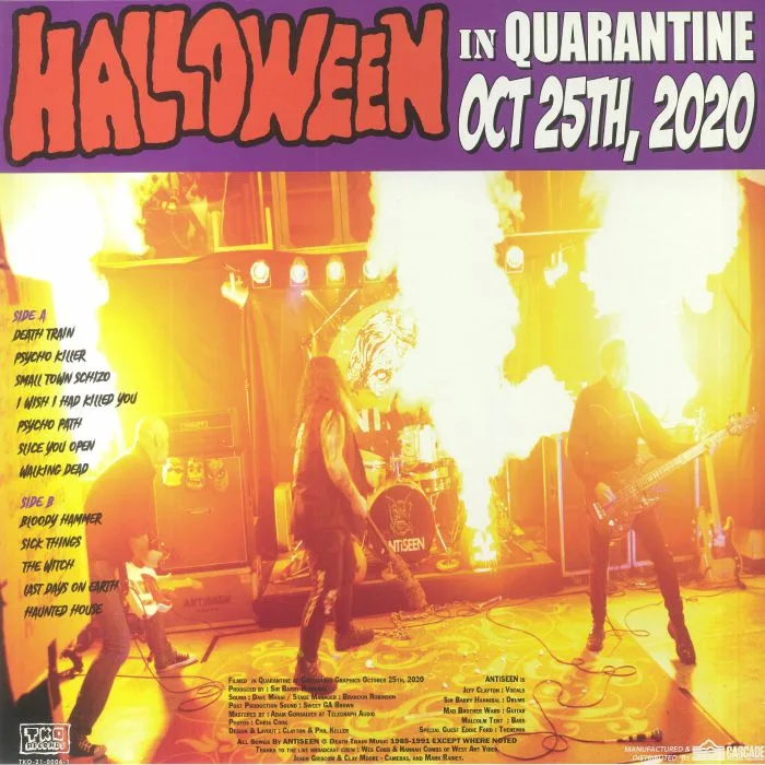 Back cover — ANTISEEN — Live From Quarantine 2