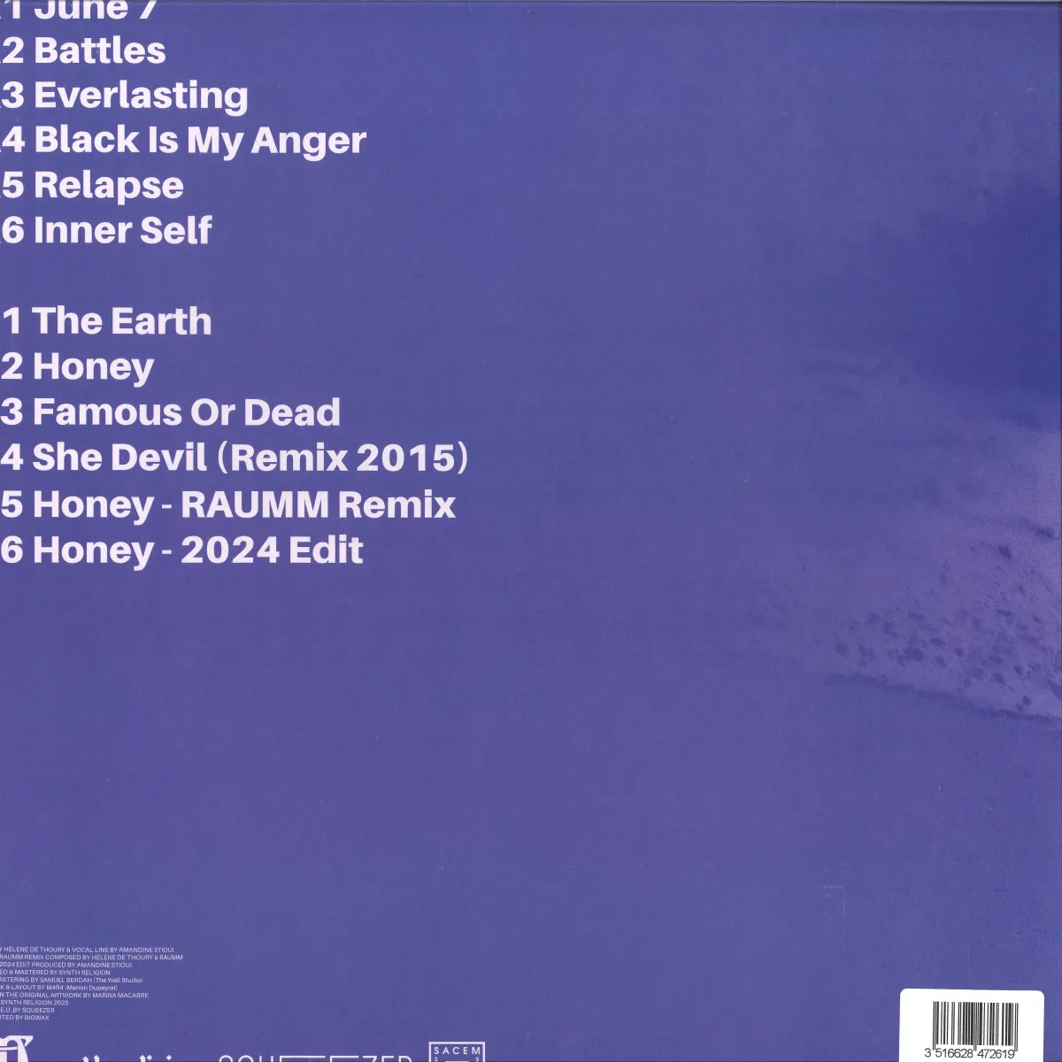 Back cover — Minuit Machine — Violent Rains (Deluxe Edition)