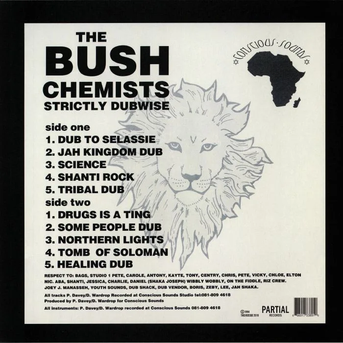 Обратная сторона обложки — The BUSH CHEMISTS — Strictly Dubwise (reissue)