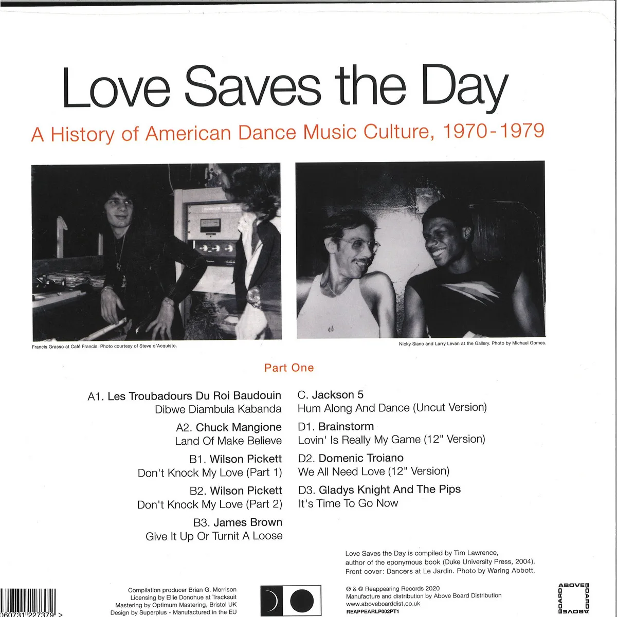 Back cover — Various — Love Saves the Day : A History Of American Dance Music Culture 1970-1979 Part 1