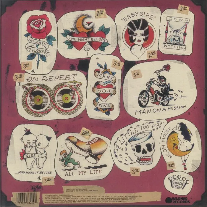 Back cover — The BLACK KEYS — No Rain No Flowers