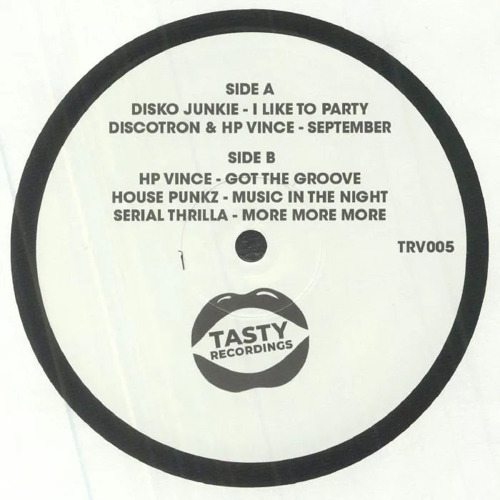 Back cover — DISKO JUNKIE / DISCOTRON / HP VINCE / HOUSE PUNKZ / SERIAL THRILLA — Tasty Recordings Sampler 005