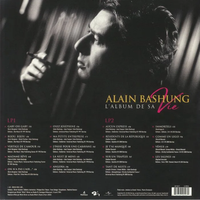 Back cover — Alain BASHUNG — L'album De Sa Vie