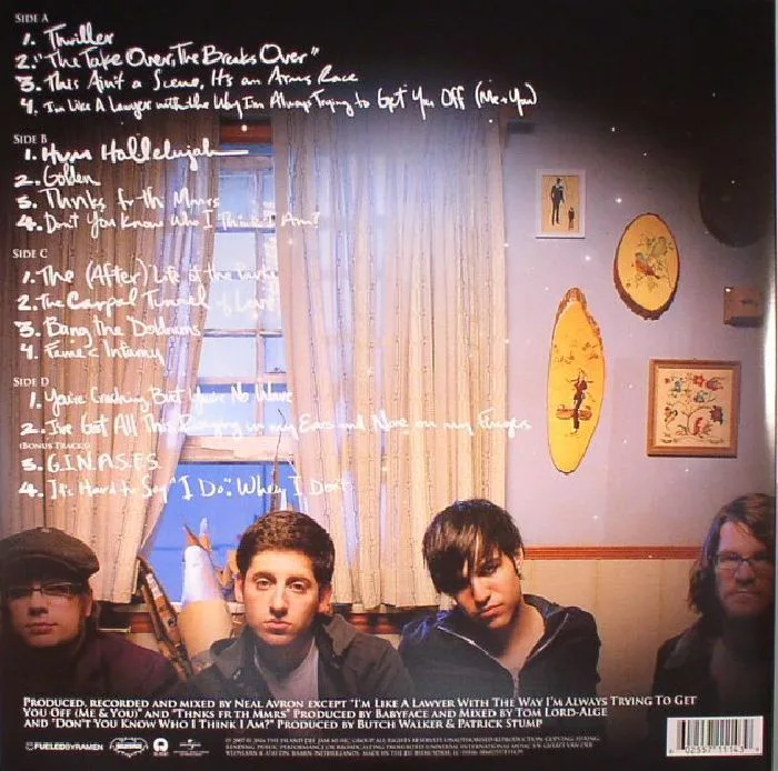 Обратная сторона обложки — FALL OUT BOY — Infinity On High (reissue)