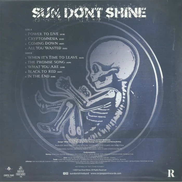 Обратная сторона обложки — SUN DONT SHINE — From Birth To Death