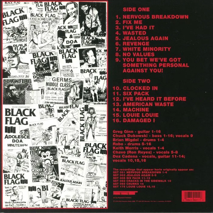 Обратная сторона обложки — BLACK FLAG — The First Four Years