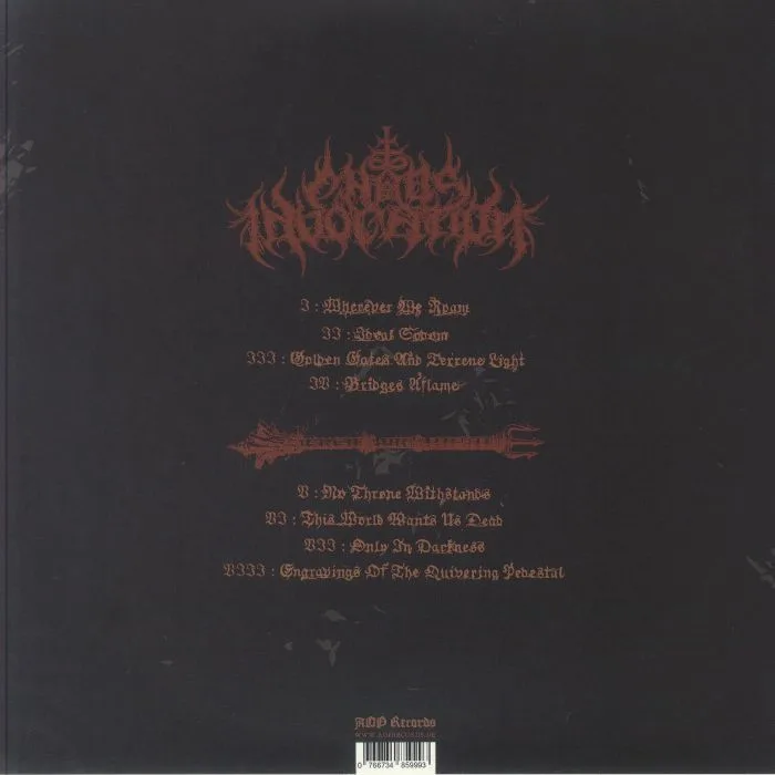 Back cover — CHAOS INVOCATION — Wherever We Roam